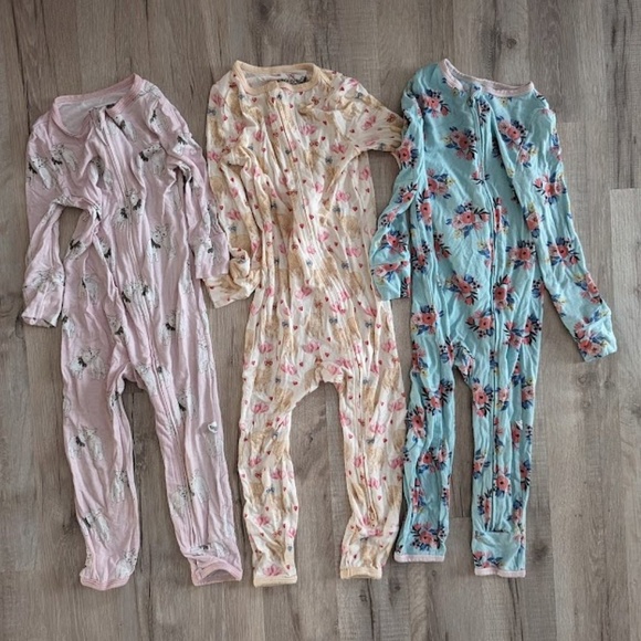 Free Birdees Bamboo Spring Zippy Coverall Lot Size 2T
